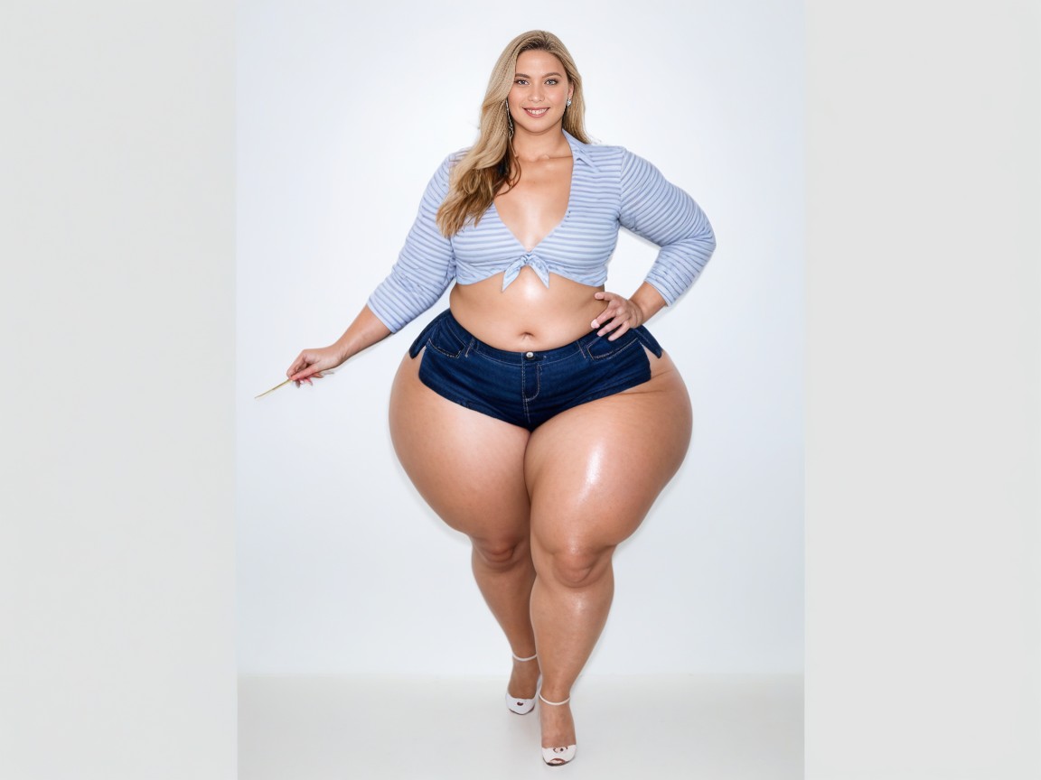 American, Gigantic Massive Ass, Impossibly Fat Hips AI Porn