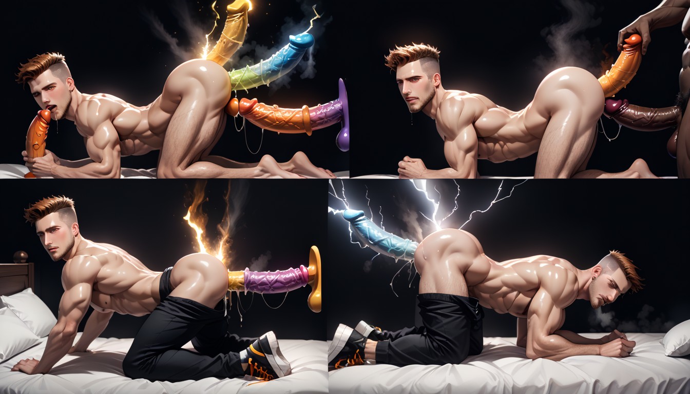 Large Ass, Anal Penetration, Fucking Submissive Bottom Porno IA Gay