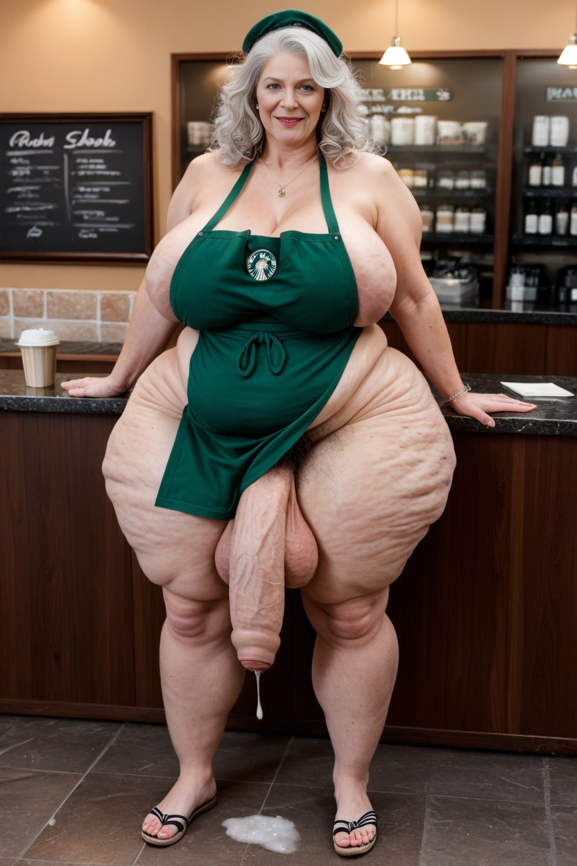 Fat Saggy Arms, Indoors, Hyper Obesity AI Porn