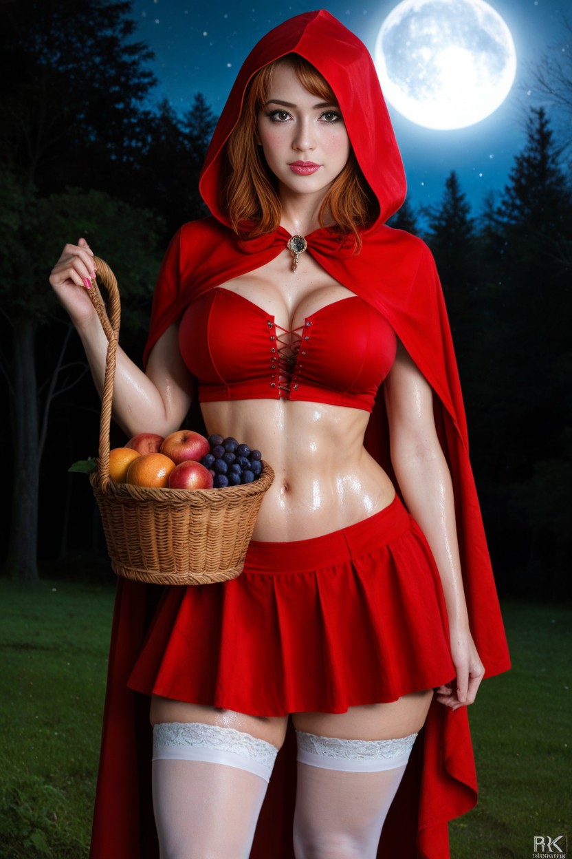 Red Cape, Embarrassed, Award Winning Photo AI Porn