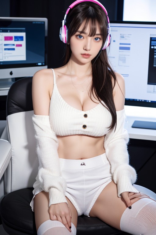 Showing Belly, Gamer Setting, Shiny Skin AI Porn