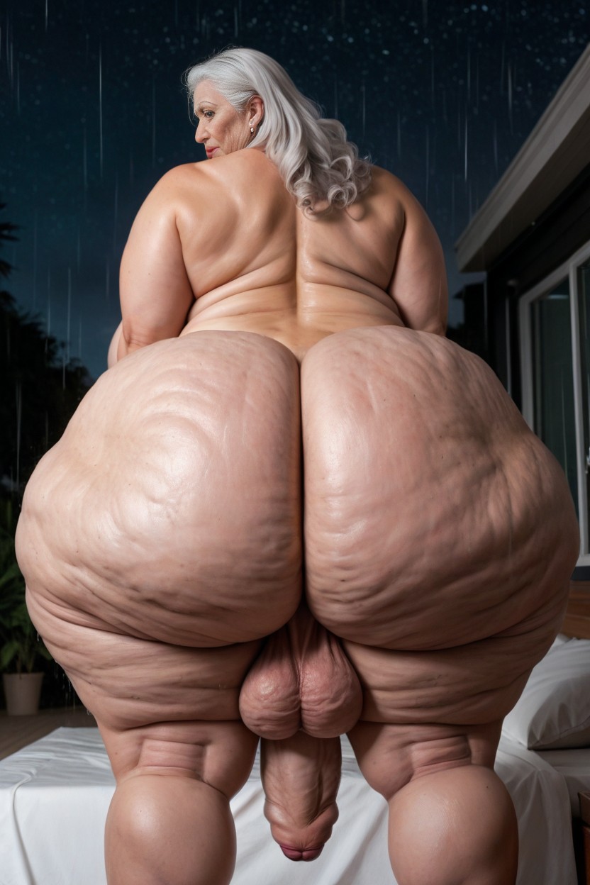 Walking On The Sand, Long Length, Extreme Cellulite AI Porn