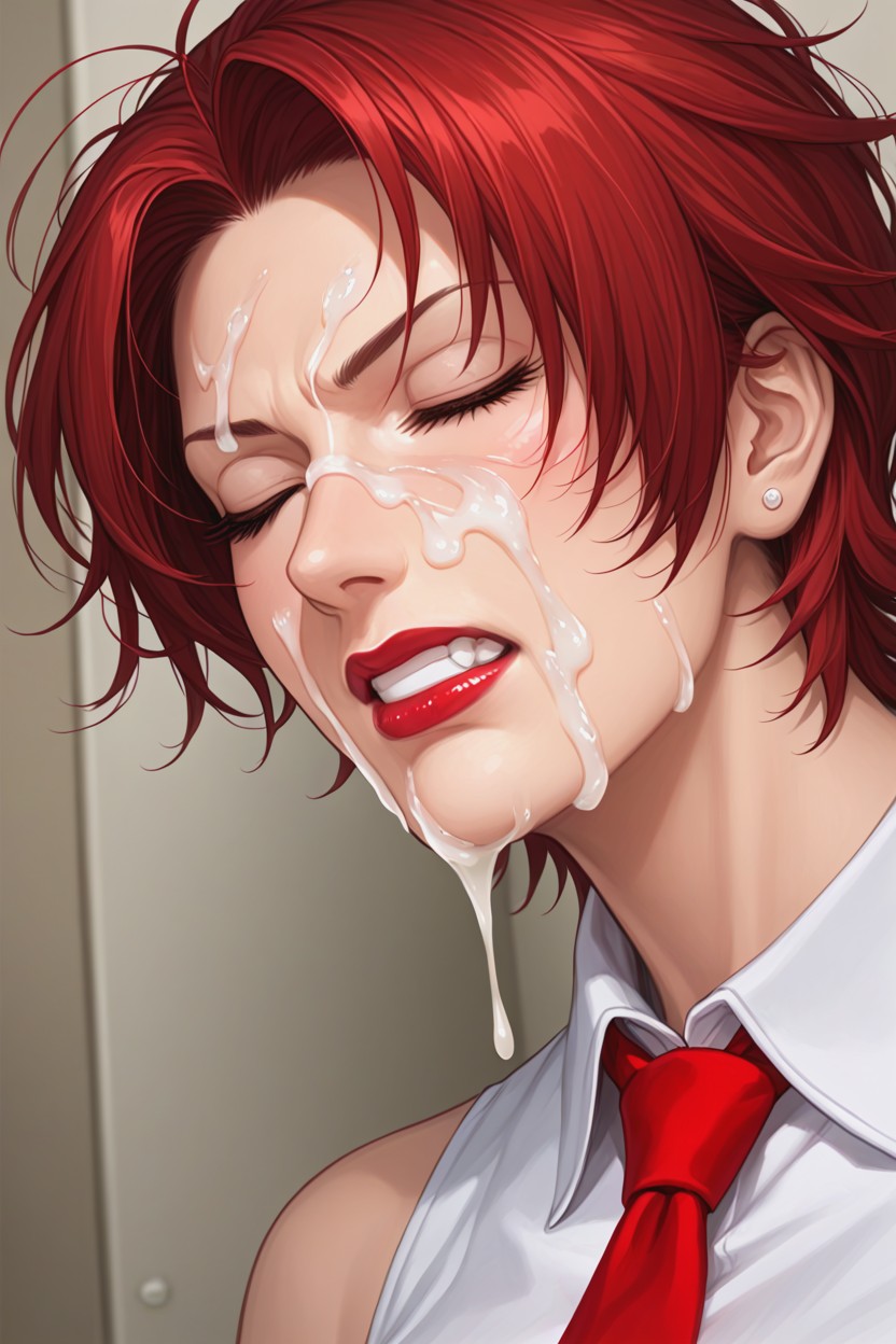 50+, Kneeling, Mouth Closed Hentai AI Porn