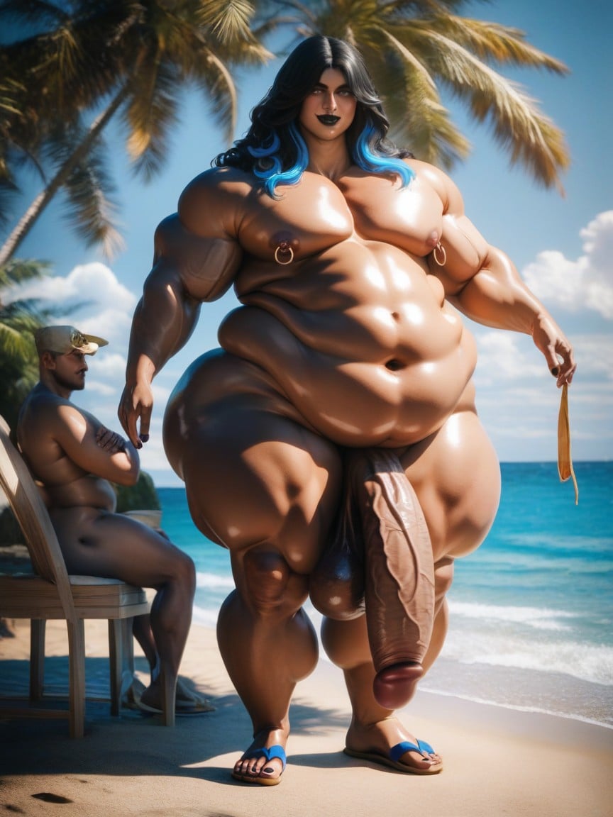 Hairless Face, Curvy Body, Naked Porno IA Gay