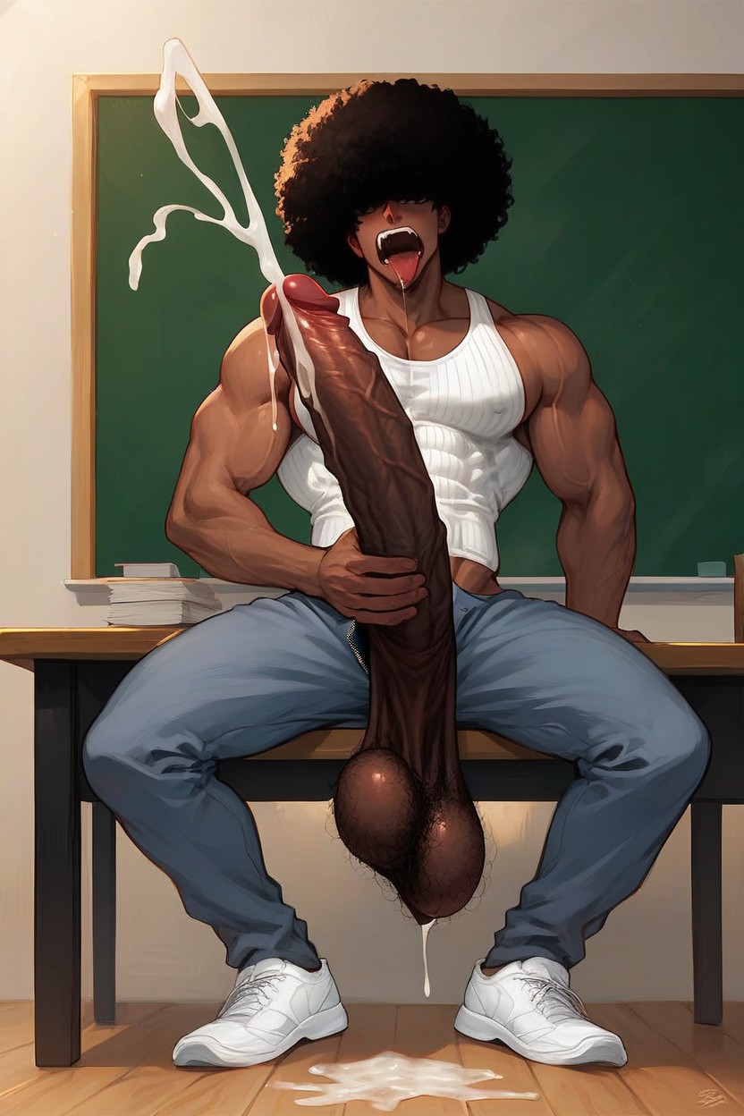 Heavy Sagging Balls, Uneven Testicles, Penis Hanging Out Porno IA Gay