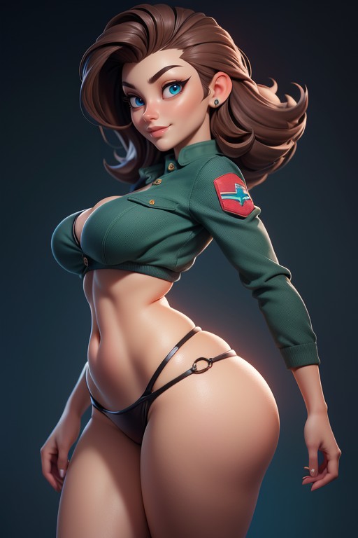 Correct Body Proportions, Bikini, Gi Joe Beautiful Gorgeous Face Hentai AI Porn