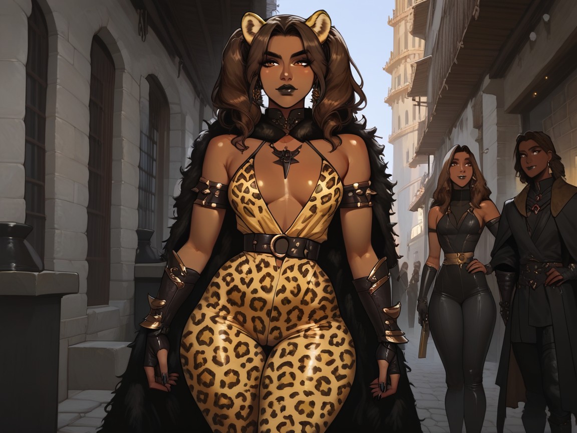 Mischievous Pretty Face, Wide Round Hips, Brunette Hentai AI Porn