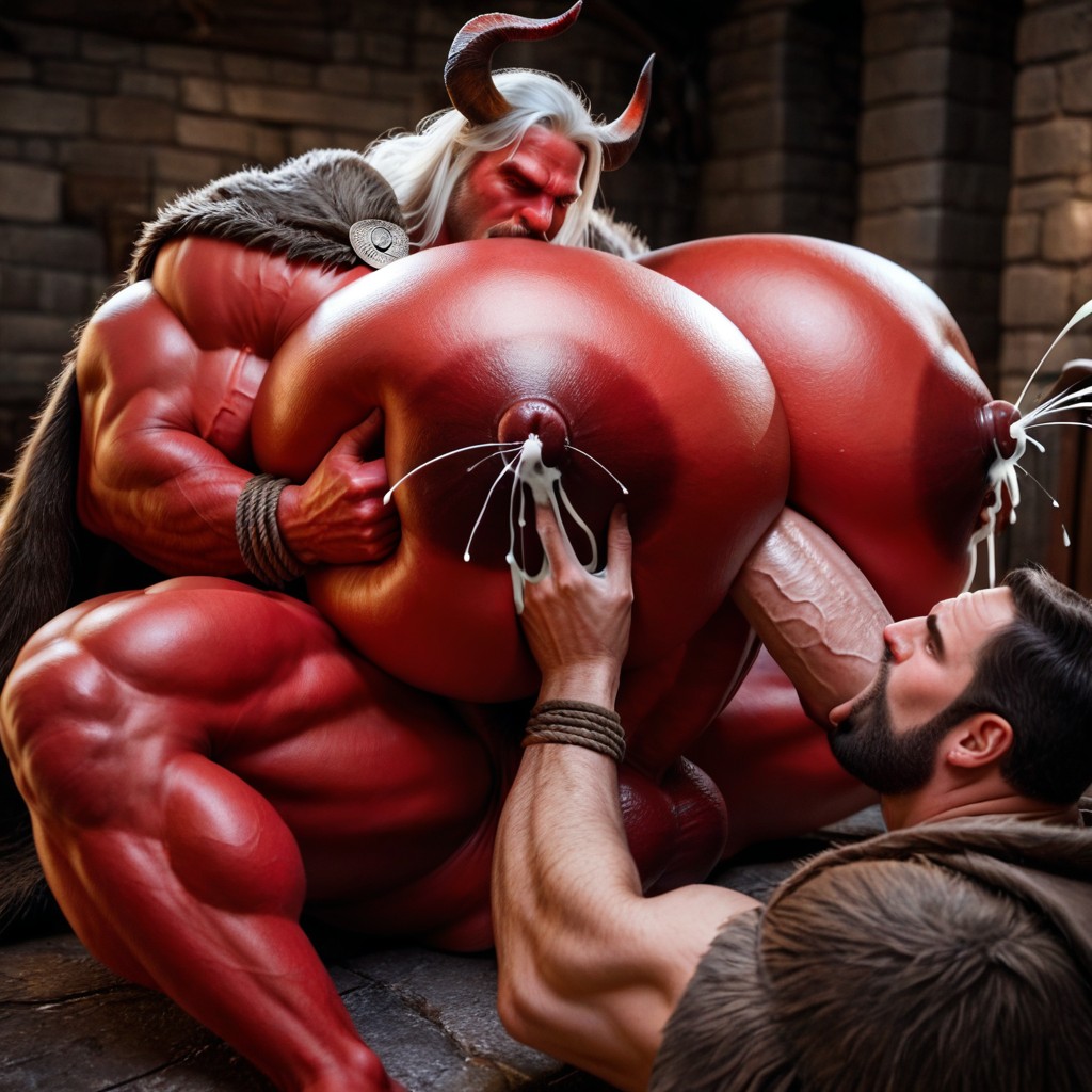 Gigantic Penis;, Oral Penetration, Anus Rimming Porno IA Gay