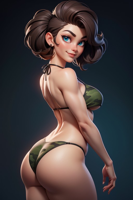 Curvy Hips, 25+, Buzzcut Hentai AI Porn
