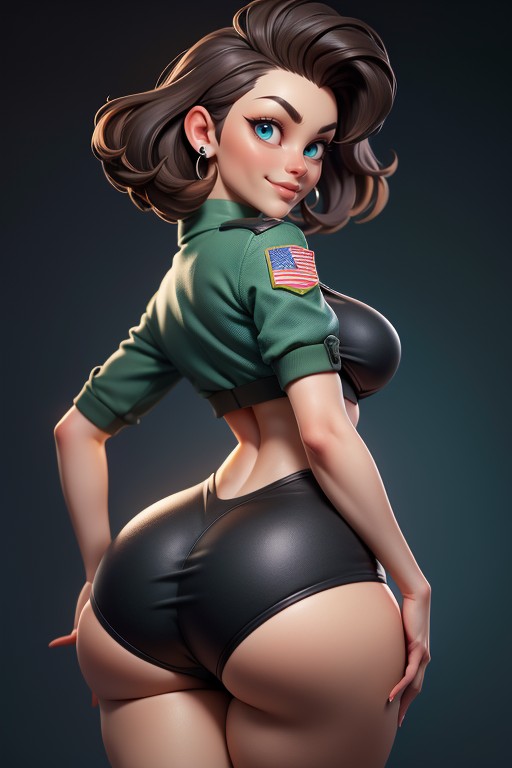 Blue Eyes, Curvy Hips, Bikini Hentai AI Porn