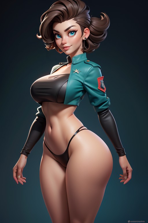 Tall Thick And Curvy Perfect Body, Blue Eyes, Thick And Curvy Body Hentai AI Porn
