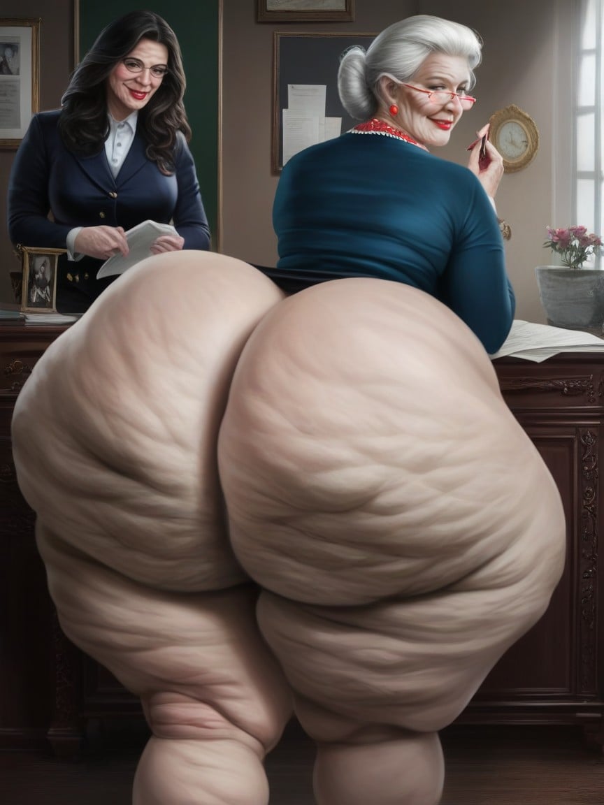 Fat Hips, Extremely Large Ass, Ssbbw Massive Fake Booty AI Porn