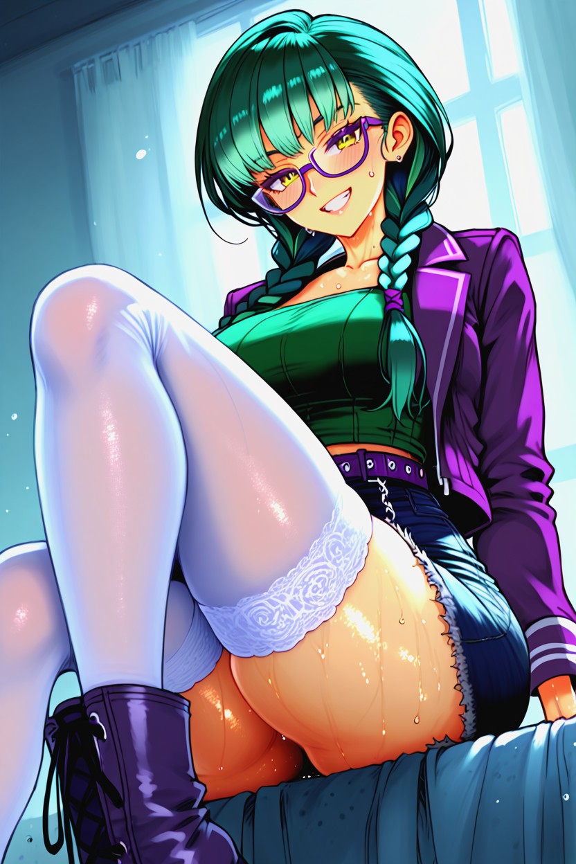 Clenched Teeth, Peau Huile, Black Skirt Hentai AI Porn