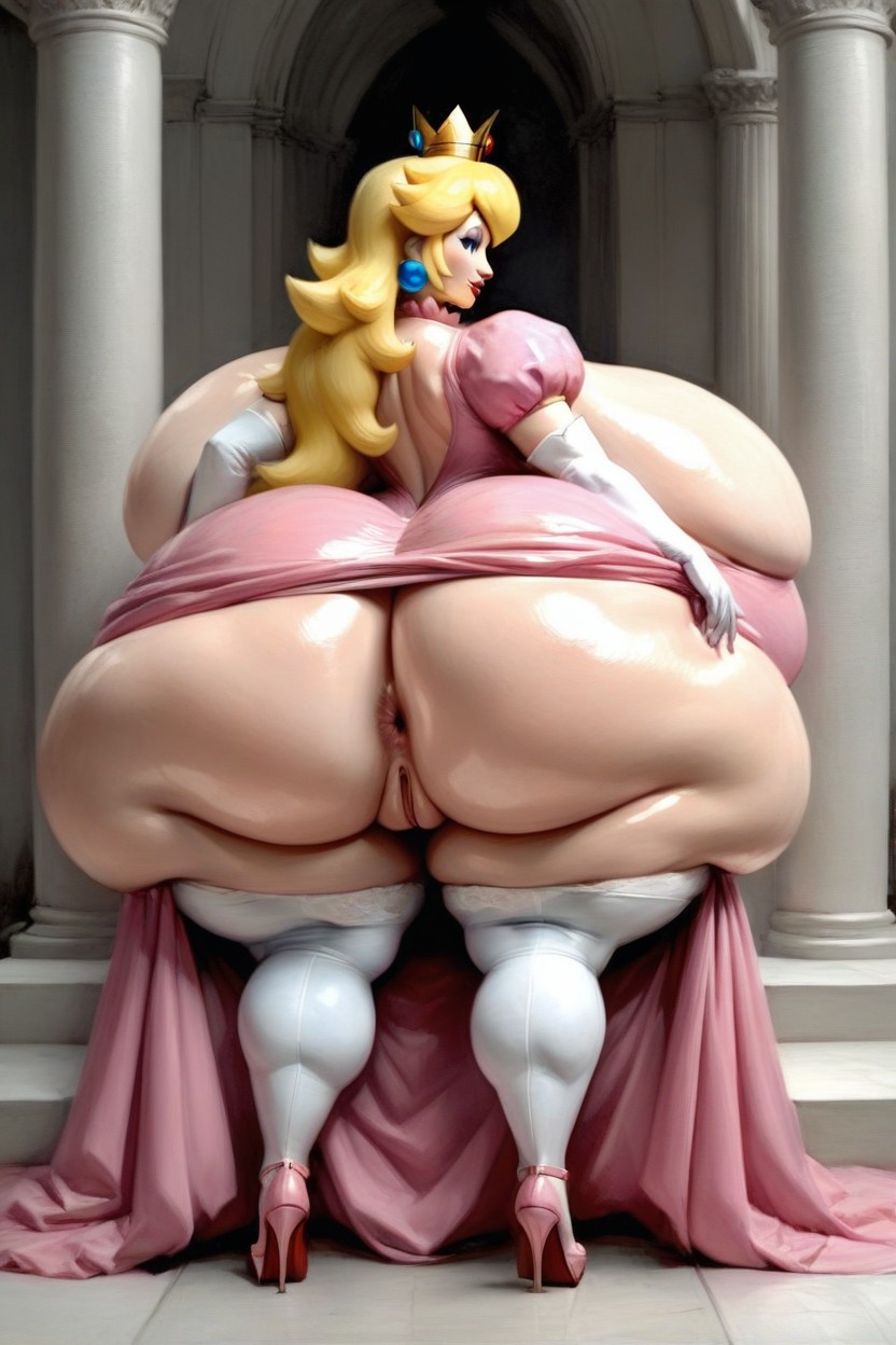 White Stockings, Third Person Perspective, Sexy Curvy Body AI Porn