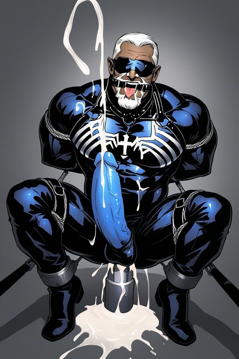 Long Beard, Penis Pump, Blue Penis KI Schwulenporno