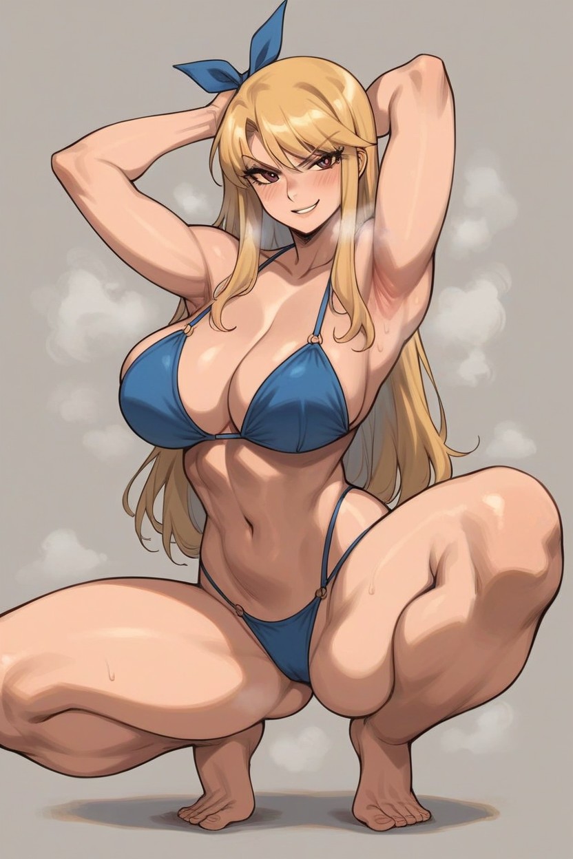 Blue Panties, Squatting, 25+ Hentai AI Porn