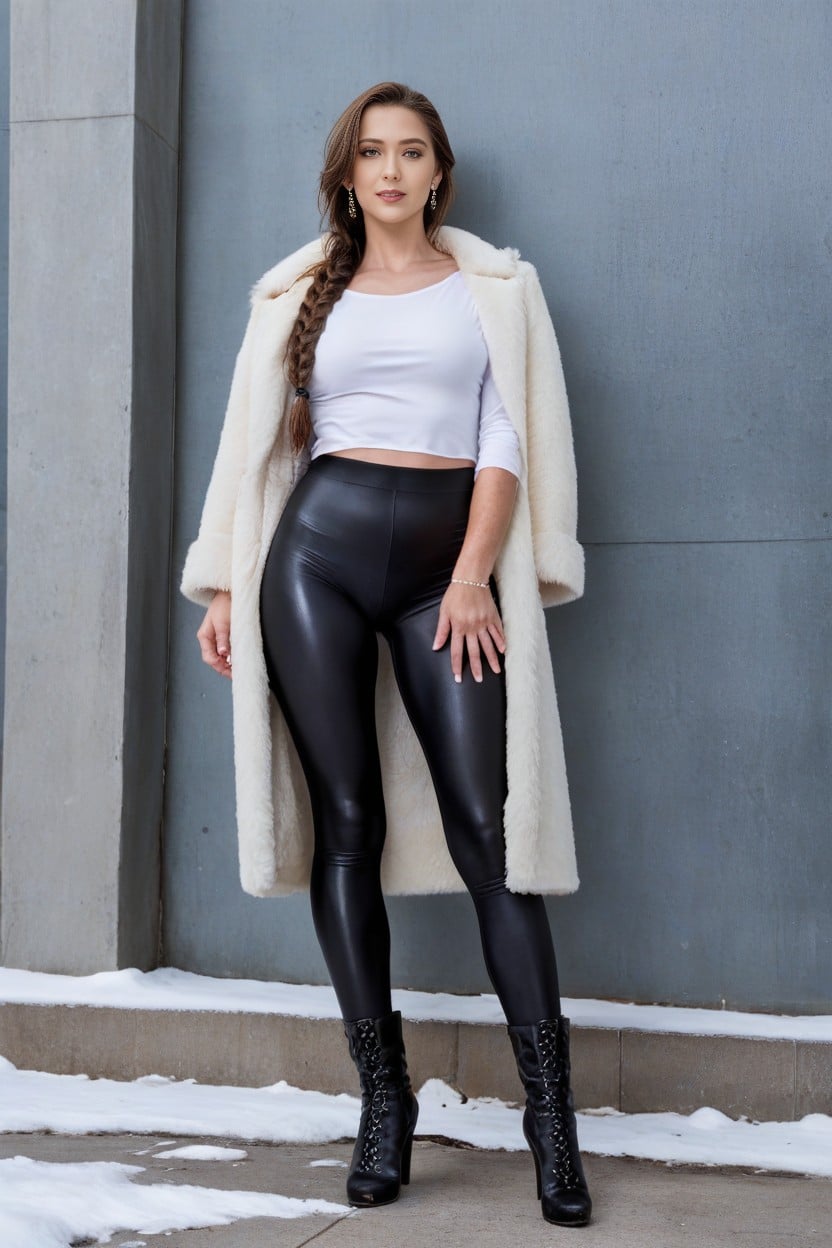 Detailed Face, Blue Eyes, Leggings AI Porn