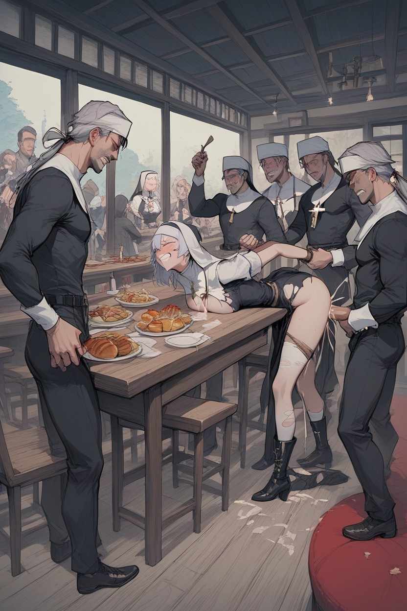 Party, Happy Men, Violence Hentai AI Porn