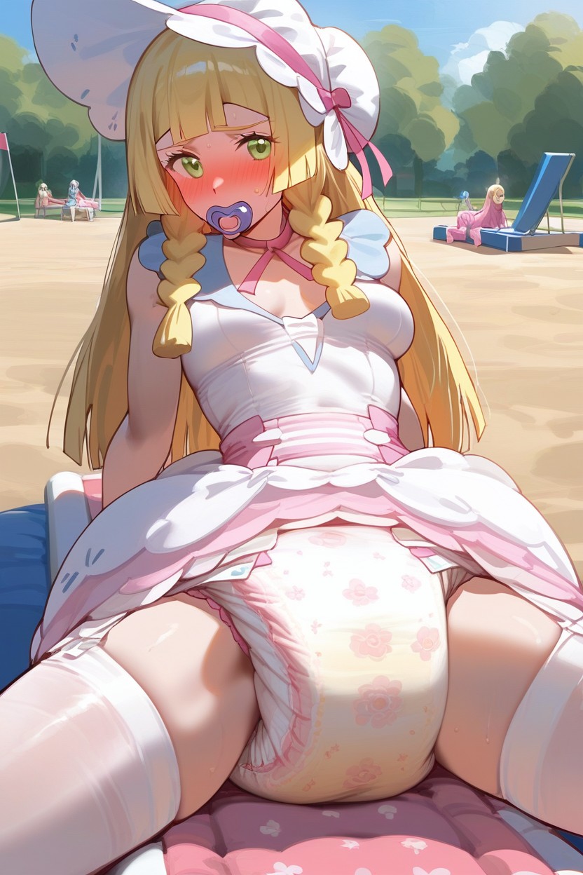 Pink Playground, White Adultpacifier In Mouth, 25+ AI Porn