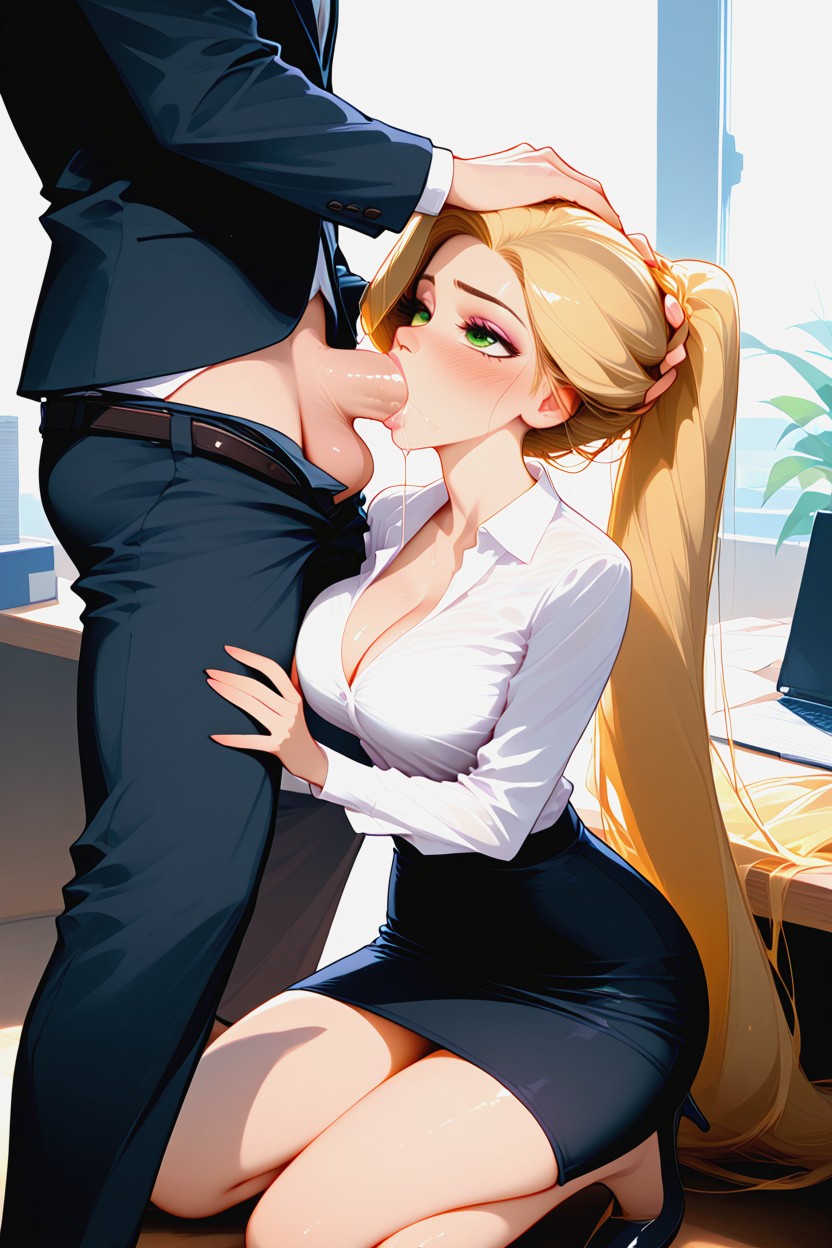 Hourglass Body, Cleavage, Throat Fuck Hentai AI Porn