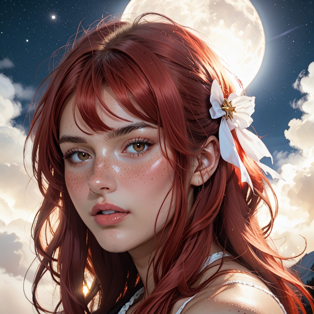 Flirty, Full-face Blush, Bangs Hiding One Eyes AI Porn