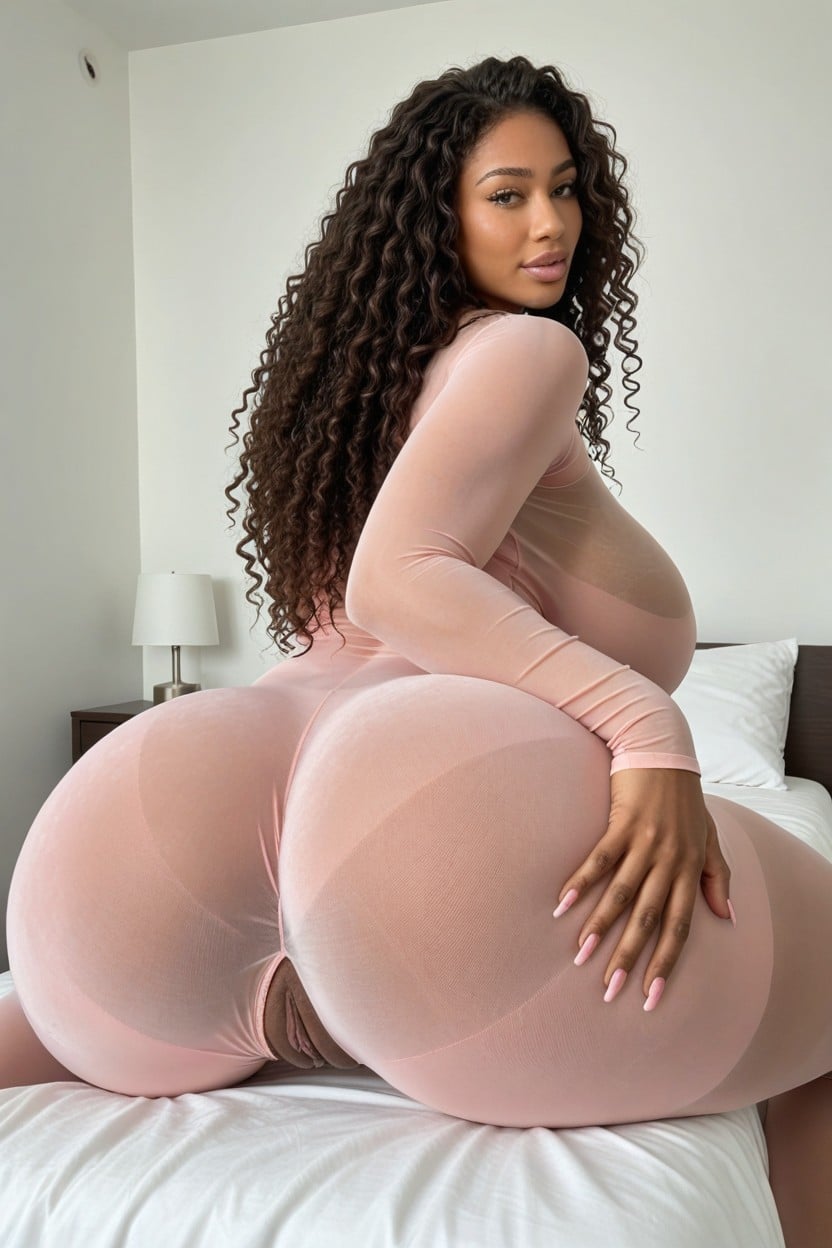 Huge Massive Ass, Dumptruck Ass, Long Hair AI Porn