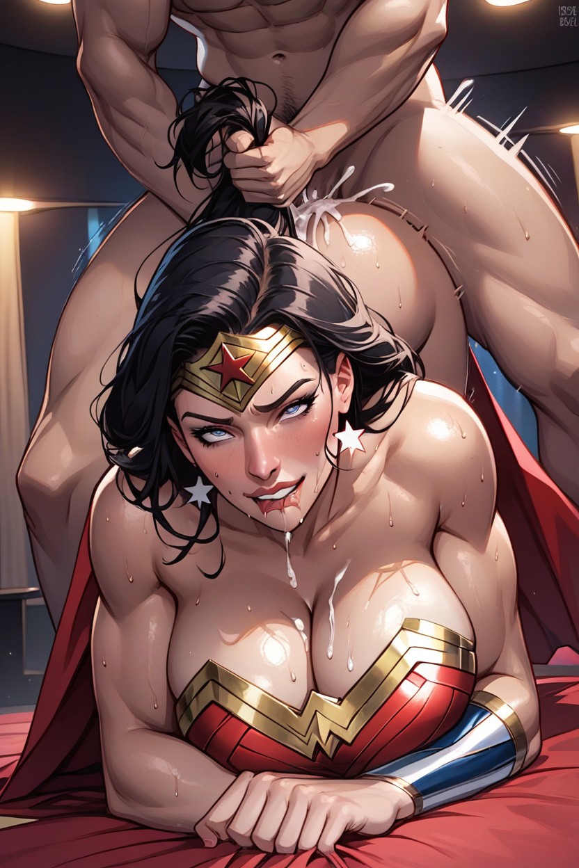 Open Eyes, Fucked By Superman, Front View AI Porn