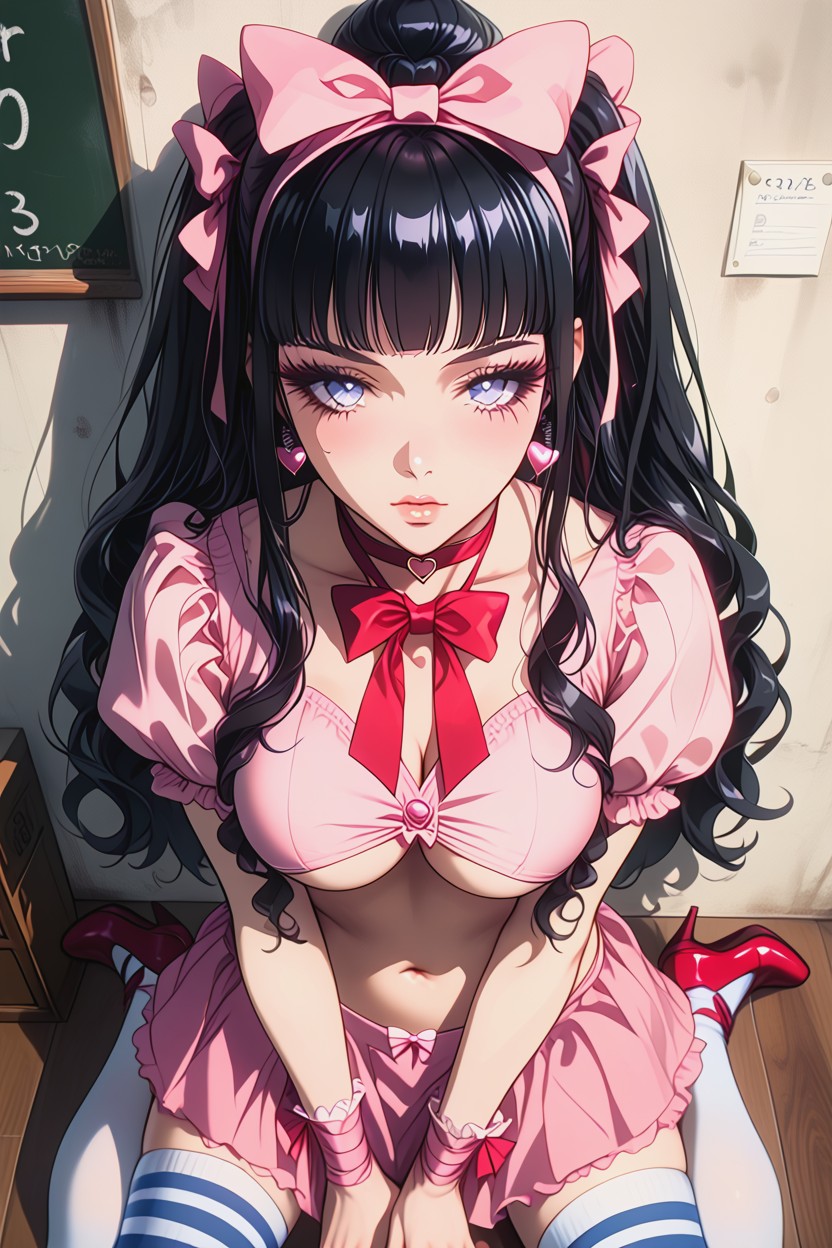 Rounded Breast, Underboobs, Classroom Hentai AI Porn