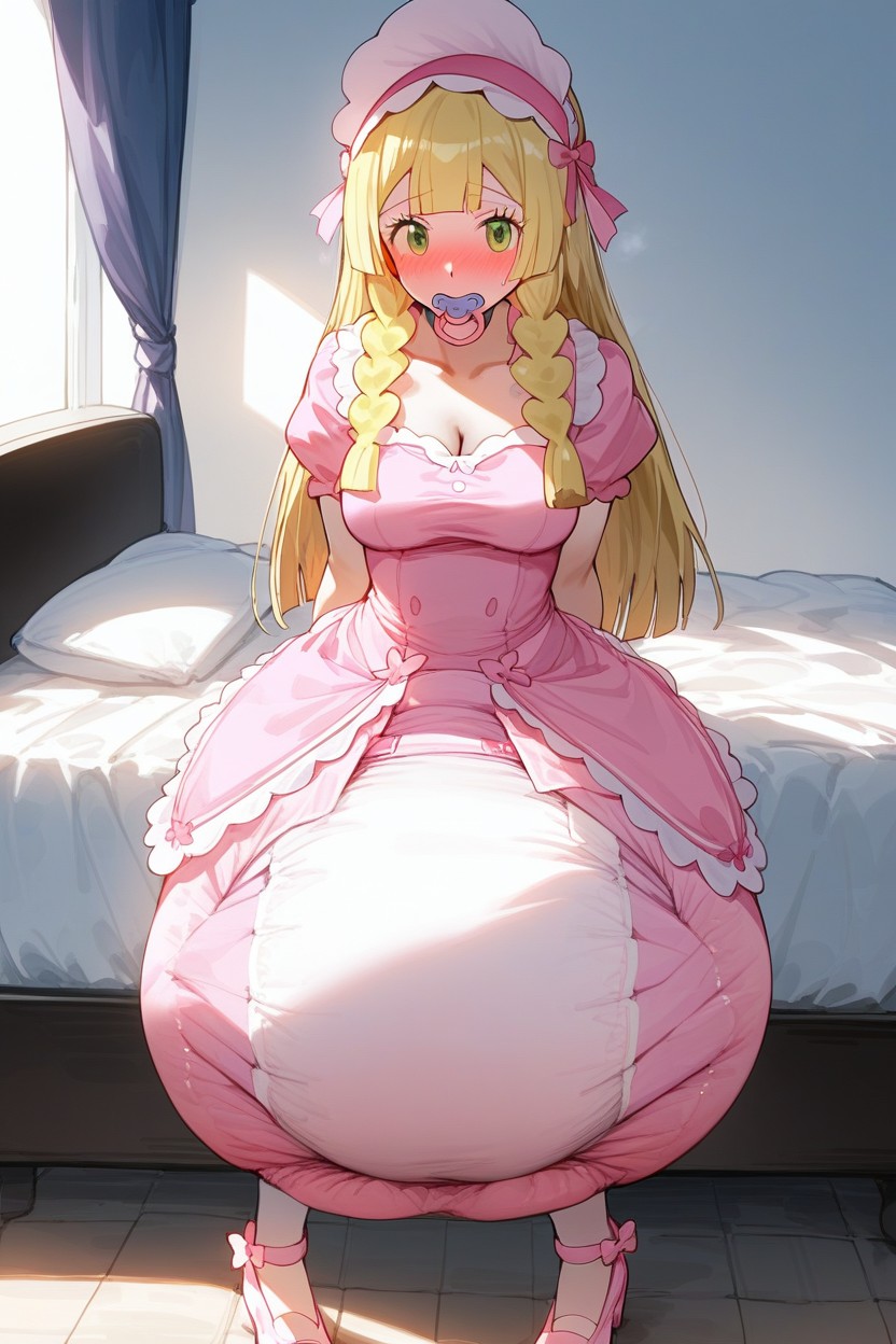 Large Adultpacifier In Mouth, Fully Covered Breasts, Solo AI Porn