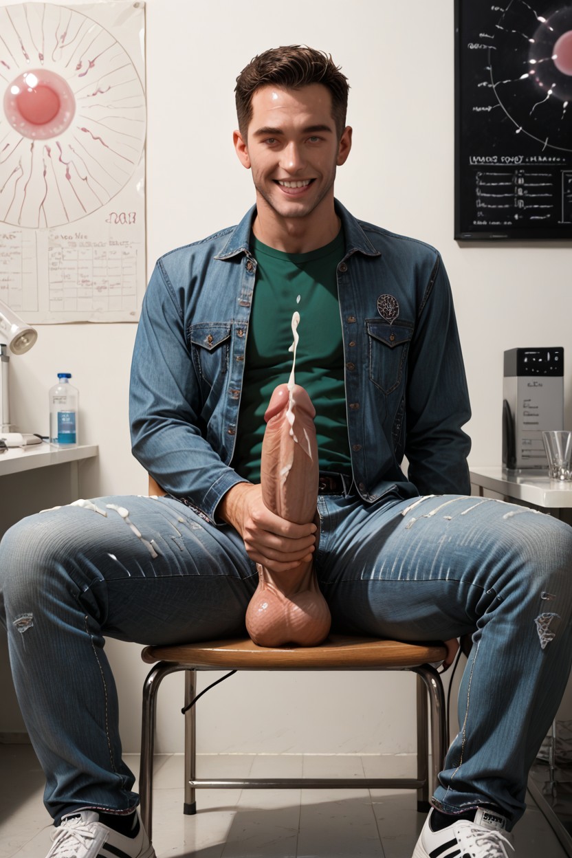 Cum Everywhere, Cum On Jeans, Huge Balls Porno IA Gay