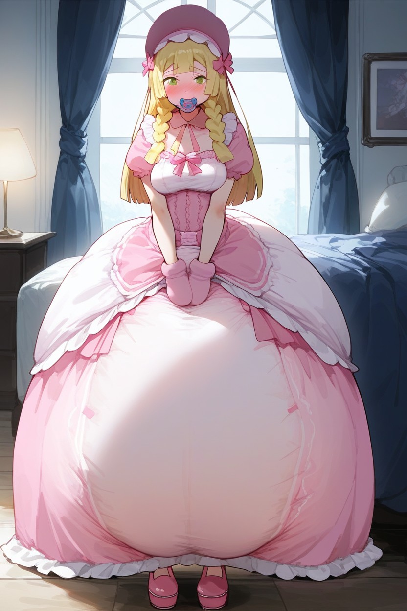 Adultdiaper Dress, Visible Crotch, Adultdiaper Larger Than Head AI Porn