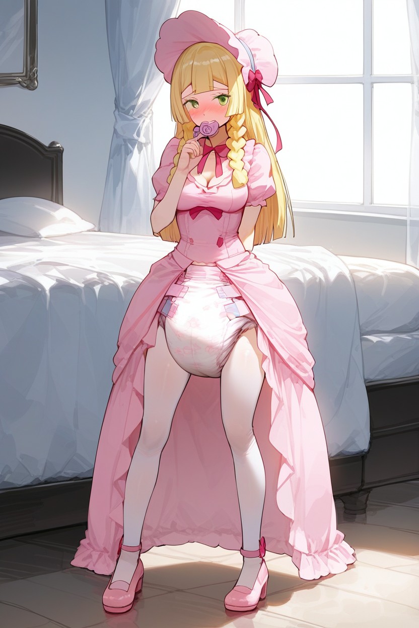 25+, Intricate Female Princess Top, Visible Adultdiaper AI Porn