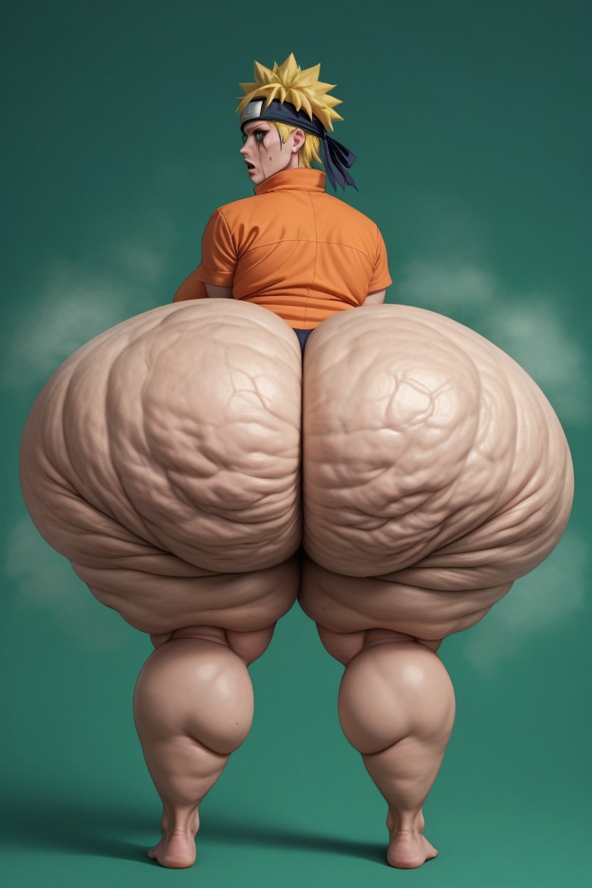 Pale Skin, Fat Butt, Gigantic Butt Bigger Than Her Body AI Porn