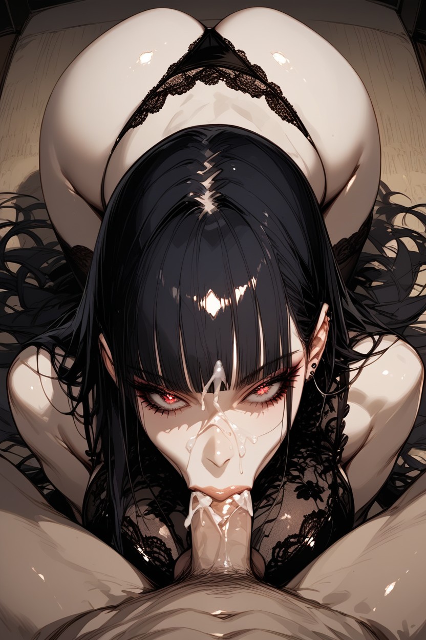 Volumetric Light, Red Sharp Nails, Perfect Quality Hentai AI Porn