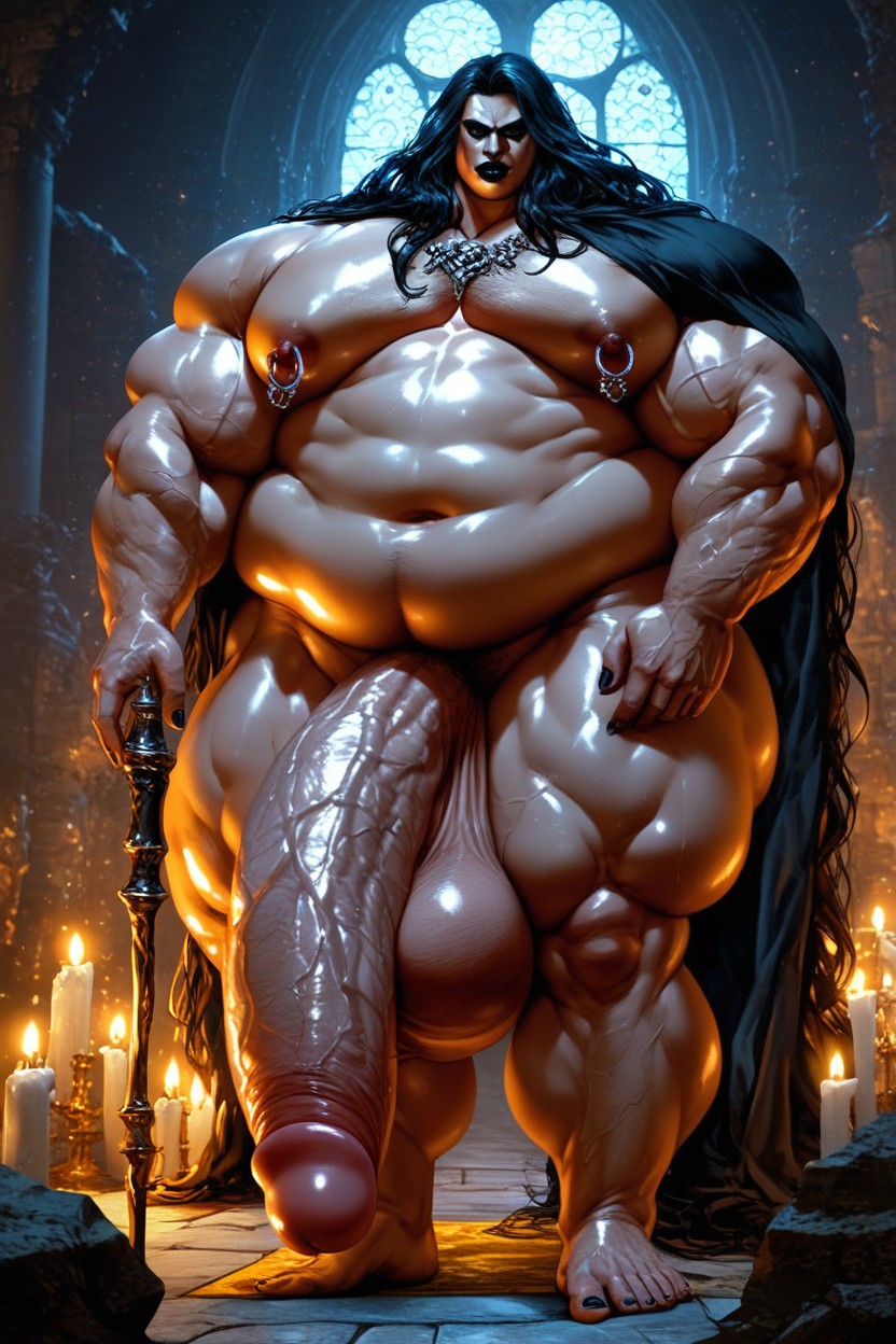 Long Hair, Wide Hips, Hyper Cock Longer Than Leg Porno IA Gay