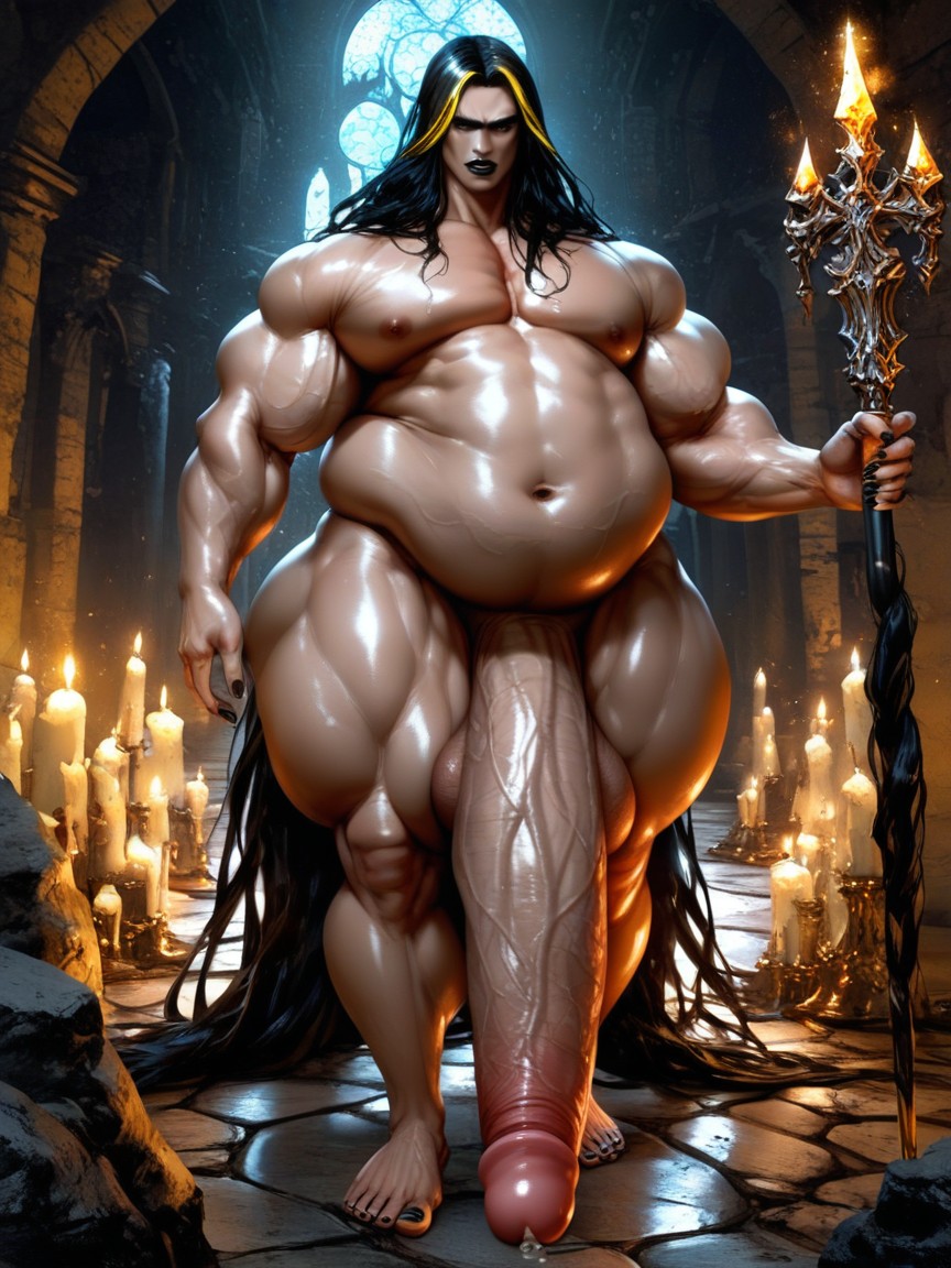Grande Longueur, Hyper Thick Body, Morbidly Obese Porno IA Gay