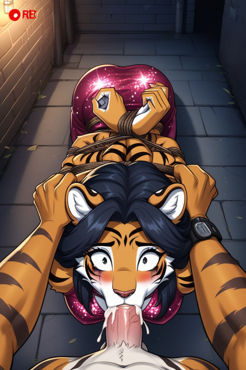 Wide Eyes, Hogtied, Hard Shadow Furry AI Porn