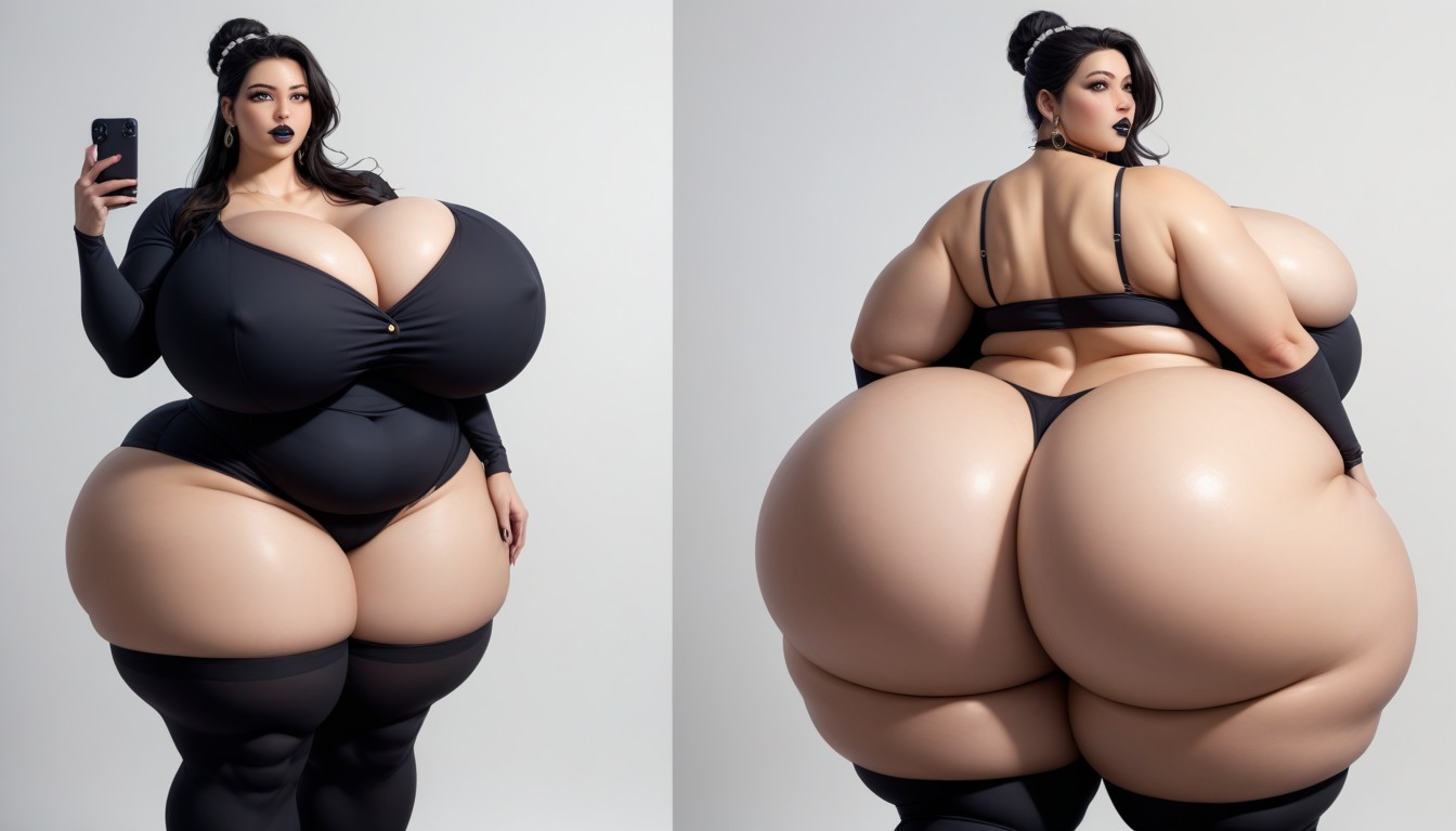 Breast Expansion, Most Hyper Ultra Mega Busty Woman Ever To Be Seen, Hyper Fat Thick Curvy Fuller Figured Asian American College Woman BBW AI Porn