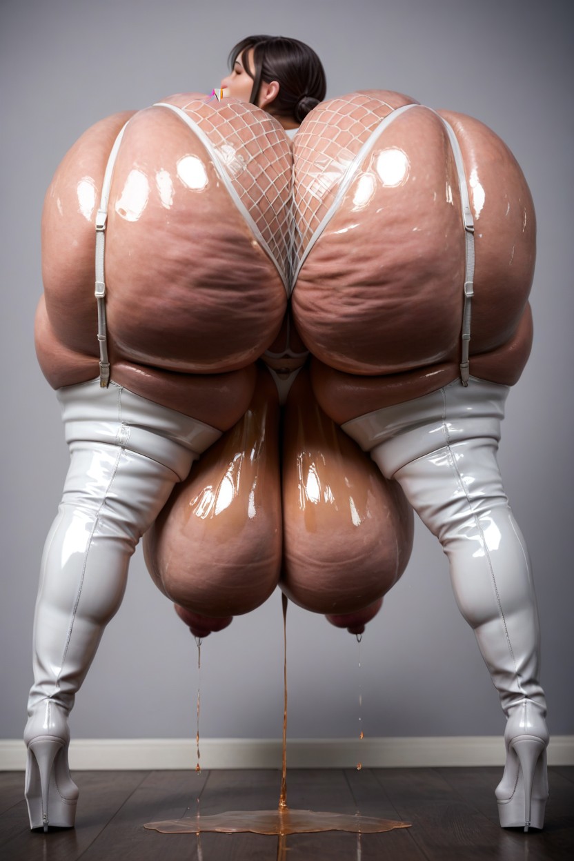 White Rabbit Ears, Cinematic, White Garter Belt AI Porn