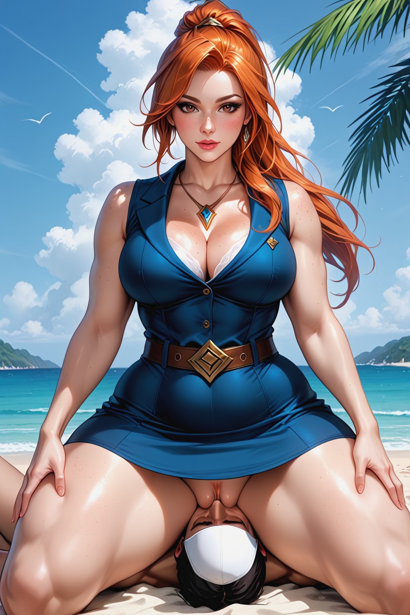 Kneeling, Waist, Belt AI Porn