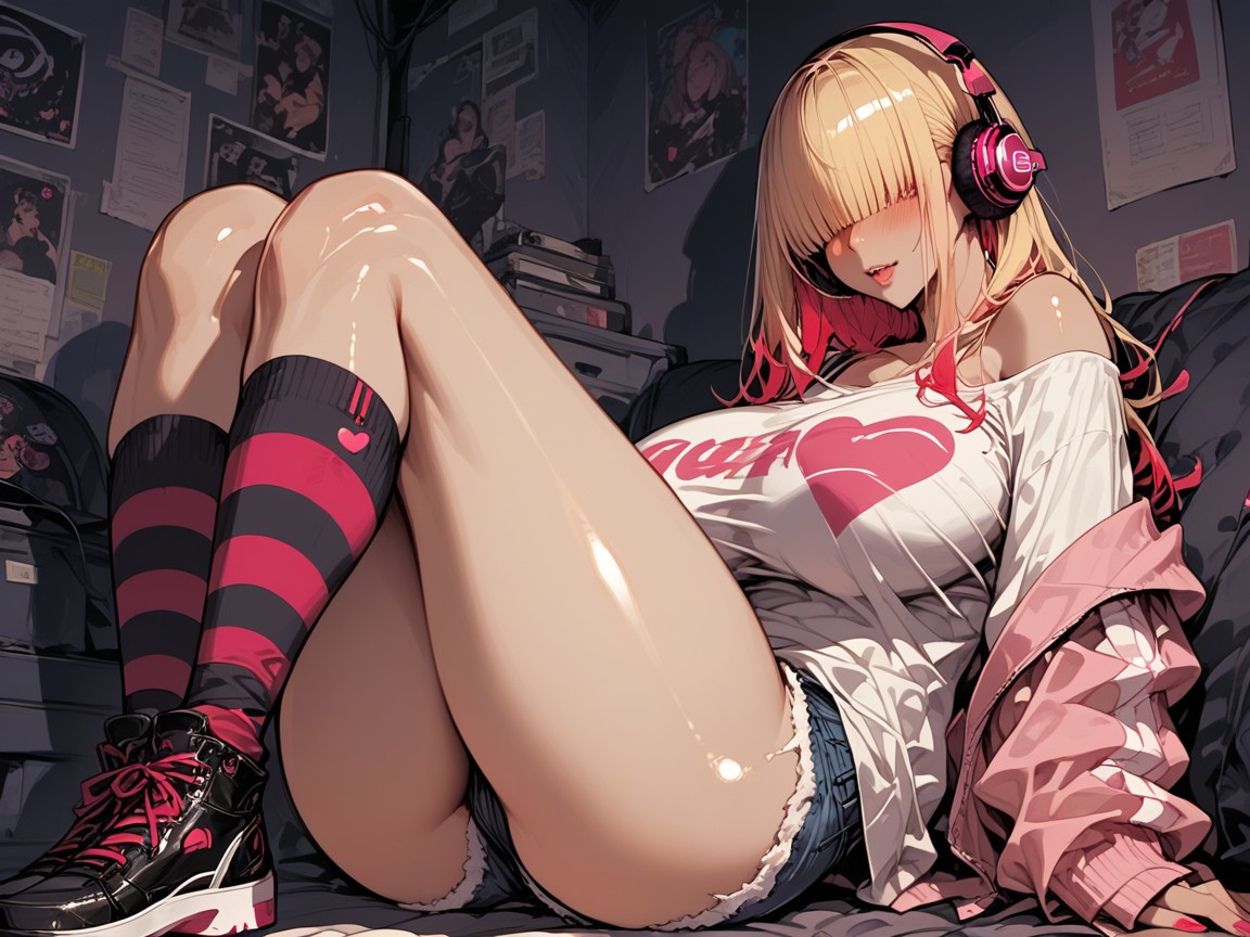 Denim Shorts, Ultra Detailed, Hourglass Hentai AI Porn