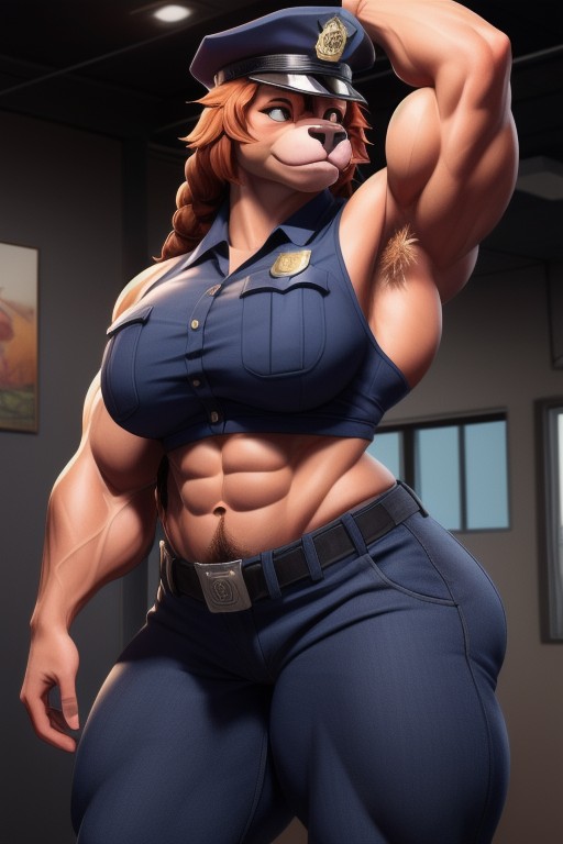 18+, Massive Muscular Oversized Body, Gigantic Massive Muscles Furry AI Porn