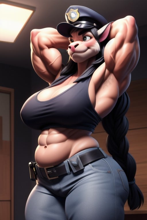 Extremely Oversized, 18+, Giant Muscles Furry AI Porn