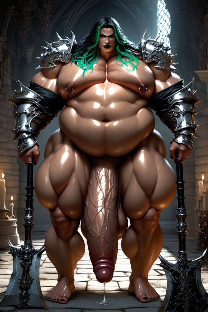 Veiny Penis, Hyper Penis Length, 벌거벗은 게이 AI 포르노