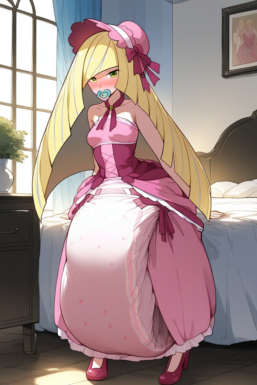 Mansion, Fully Clothed, Wearing Solid Mittens AI Porn