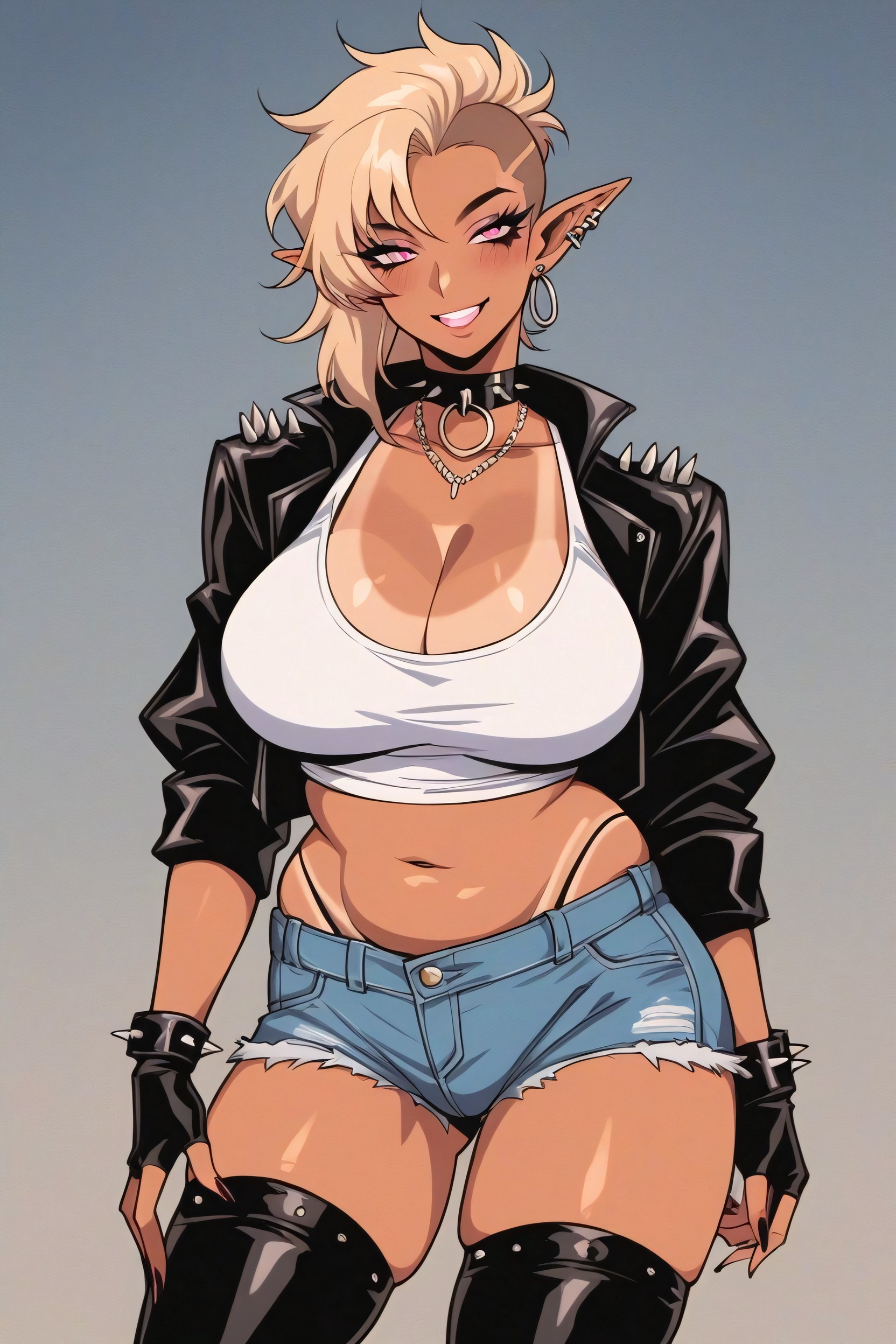 Has Ribbon In Hair, Pink Eyes, British AI Porn