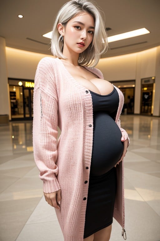 Romantic, Blush, Luxury Shopping Mall Asian AI Porn