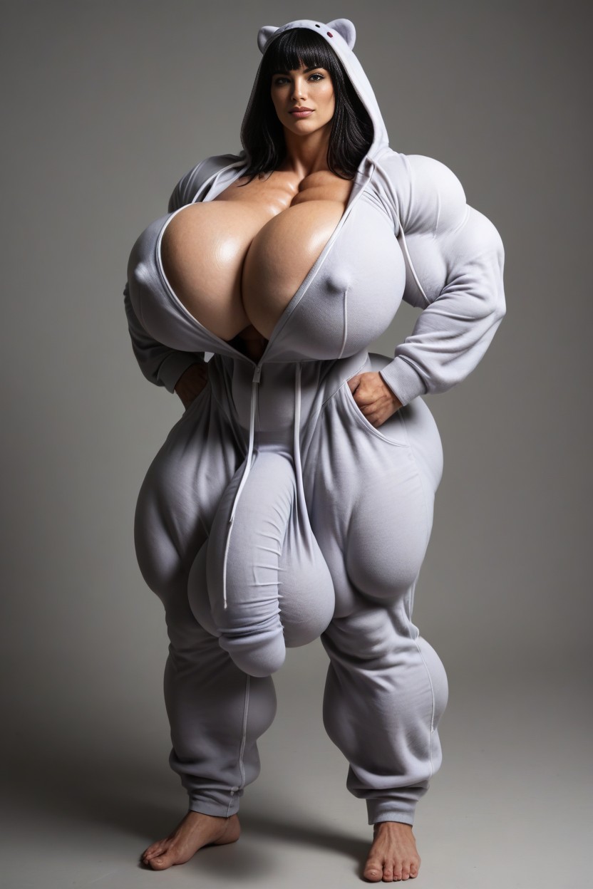 Toned Muscles, Huge Erected Nipples, 巨大 人妖AI黃片