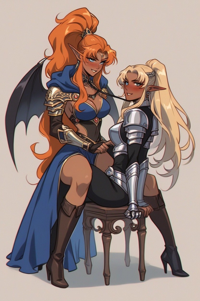 Armor Gloves, Brazilian, Dark Skin Hentai AI Porn