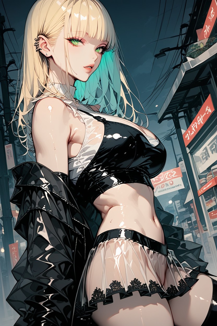 Pussy Visible, Looking At Viewer, Top Down Hentai AI Porn